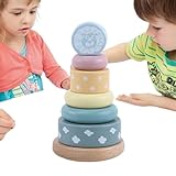 Fukamou Stapelspielzeug Mit Ringen, Sensorik Babyspielzeug Ab 6 Monate, Geschenke Für Mädchen Junge Kinder 6 7 8 9 10 11 12 Monate 1 Jahre
