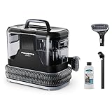 Rowenta Clean It Fleckenreiniger, tragbarer Teppichreiniger, schnelle und einfache Reinigung, abnehmbarer 1.8-Liter-Tank, wechselbare Reinigungsköpfe, 400 Watt, Grau, Schwarz, IN5010F0