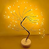 HONPHIER Dekoration Baum Baumlampe beleuchteter Birkenbaum 108 LED Lichterbaum Innen Baum Licht Deko