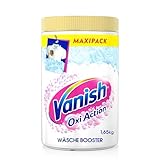 Vanish Oxi Action Powerweiss Pulver – 1 x 1,65 kg – Fleckenentferner und Wäsche-Booster Pulver ohne Chlor – Für weiße Wäsche