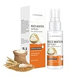 Reiswasser für Haarwachstumsspray, Haarwachstumsserum, Haarwachstumsserum mit Rosmarinöl für Haarwachstum, Serum für dickeres, längeres, volleres und gesünderes Haar, für trockenes, krauses,