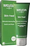 WELEDA Bio Skin Food Feuchtigkeitscreme 75ml - reichhaltige Naturkosmetik Hautpflege SkinFood Hautcreme zur Pflege von sehr trockener Haut. Natürliche Körper- & Gesichtscreme nährt die Haut intensiv