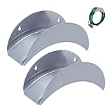 Relaxdays Schlauchhalter Wand 2er Set, für 30 m 1/2' Schlauch, Gartenschlauch Halterung, Schlauchaufhängung Metall, grau
