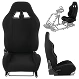 Dardoo Racing Gaming Simulator Cockpit Frame Sitz mit verstellbaren Doppel Slide Adapt Gaming Simulator Cockpit Racing Wheel Stand Stuhl Video Game Stühle Schwarz