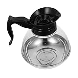 Homoyoyo Edelstahl Kaffeemaschine mit Induktionsgeeigneter Basis Schnellem Erhitzen Staubdichtem Deckel mit Ausgussöffnung Breitem Griff für Komfortables Ausgießen für Küche Camping und