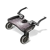 Lascal BuggyBoard Maxi, Kinderbuggy Trittbrett mit großer Stehfläche, Kinderwagen Zubehör für Kinder von 2-6 Jahren (22 kg), kompatibel mit fast jedem Buggy und Kinderwagen, schwarz