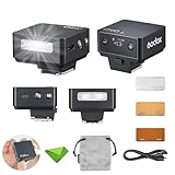 Godox iT20 N iT20-N TTL-Blitzgerät für Nikon-Kameras, 700-fach-Blitzleistung, 1,5 s Blitzzeit, integrierter Lithium-Ionen-Akku, Mini-Blitzgerät mit Farbfiltern (Schwarz)