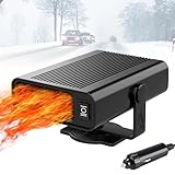 Auto Heizung, 12V 150W Tragbare Auto Lüfter Heizlüfter, 2 in 1 Heizung & Kühlung, 360° Drehbar Windschutzscheiben Entfroster Demister Zusatzheizung, Einstecken in Zigarettenanzünder Autoheizung
