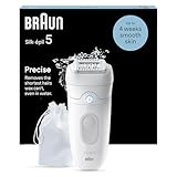 Braun Silk-épil 5, Epilierer Damen / Haarentferner für langanhaltende Haarentfernung, 5-011, Weiß/Grau