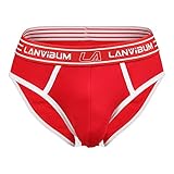 String Tanga Herren Sexy G-String Männer Komfortabel Slips Low Rise Unterhose Offener Durchsichtig Aus Eisseide Leichte Spitzen Unterwäsche， Red， L