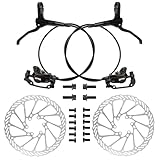 Fahrrad Hydraulische Scheibenbremse, Fahrrad Scheibenbremse Set Vorne Und Hinten, Hydraulische Bremse Fahrrad aus Aluminiumlegierung mit 160mm Scheibenbremse Scheiben für MTB Mountainbike Rennrad