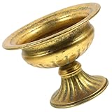 TOYZFRIENDY Retro Blumentopf aus Metall Hoher Runder Pflanztopf für Balkon Terrasse und Büro Robustes Pflanzgefäß für Kleine und Mittelgroße Pflanzen Dekorativer Blumenübertopf