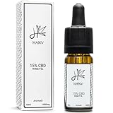 HANV® CBD Öl 15% - Vollspektrum - Hanf Tropfen in MCT Öl - Hanföl mit 1500 mg Cannabidiol - in Kokos Öl - Laborgeprüft & Zertifiziert - Natürliches Cannabisöl - Vegan - 10 ml