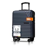 Cocoono Premium Handgepäck Koffer 55x40x20cm - passend für Ryanair, Lufthansa, Eurowings und co. I 38L Handgepäck Koffer mit sanften Rollen und praktischem TSA Schloss, Bordkoffer (Navy, M)