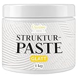 Creative Deco Strukturpaste Glatt 1 kg | Weiße Spachtelmasse für Acrylmalerei | Modellierpaste für Kunstprojekte, Acrylfarbe, DIY, 3D-Effekte, Texturen | Einfach mit Palettenmesser aufzutragen