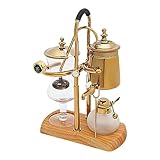 Royal Belgian Balance Syphon Brewer 13.53oz Gold - Vintage Style Siphon Kaffeemaschine mit Glaskaraffe, Professionelle Barista Ausrüstung für Espresso & Filterkaffee