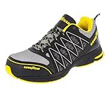 Goodyear GYSHU1502 S1P SRA HRO Metallfreie Arbeitssicherheitstrainer für Männer, schwarz/gelb, 43 EU