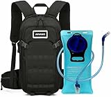 Arvano Trinkrucksack Fahrrad Rucksack mit Trinkblase 2l, Klein Wanderrucksack Skirucksack Wasserrucksack für Wandern MTB Skifahren Snowboard Motorrad für Damen Herren
