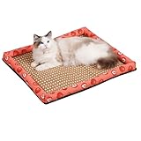 Duroecsain Kühlmatte für Tiere, Hundehütte, hitzebeständig, quadratisch, aus Weide, hitzebeständig, 50 x 40 cm, waschbar, für Reisen, Camping, Auto, warmes Klima