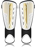 Schienbeinschoner Kinder Fussball Zertifizierte Airsfish Schienbeinschoner für Fußball mit Knöchelschutz,Verstellbaren Riemen,Fußballausrüstung für Jungen und Mädchen Hochfeste Schienbeinschoner
