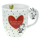 Sheepworld Tasse mit Motiv 'Wie schön' | Tasse mit Spruch, Kaffeetasse, Porzellan, 40 cl | Geschenk Freunde, Valentinstag | 46218