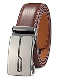 guvoosm Gürtel Herren,Leder Automatik Gürtel Für Herren Business Anzug -3,5cm Breite-10-125-Brown 6033
