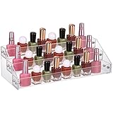 FANTESI 3-stöckiges Nagellack Organizer Regal Nagellack Aufbewahrung Acryl Nagellackständer für Lippenstift,Parfüm,Kosmetik,ätherische Öle, Hautpflege(medium)