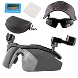 Polarisierte Sonnenbrille zum Anklippen, verstellbar, polarisierte Sonnenbrille mit -Nasenpolster, Sonnenschutz, Herren-Sonnenbrille, zum Angeln, Radfahren, Wandern, Radfahren, Golf