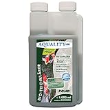 AQUALITY Gartenteich Bio-TeichKlärer 3in1 (Teichklar - Nachhaltig kristallklares Wasser, entfernt deutlich Trübungen im Teich + GRATIS Klarwasser Filtervlies), Inhalt:1 Liter