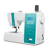 MEDION Digitale Nähmaschine SD36 (36 Watt, einstellbare Stichlänge und Stichbreite, 270 Stichmuster, LED Nählicht, automatischer Einfädler, Fußpedal, Rückwärtstaste, Fadenschneider, MD11881) türkis