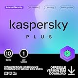Kaspersky Plus Internet Security 2025 | 10 Geräte | 1 Jahr | Anti-Phishing und Firewall | Unbegrenzter VPN | Passwort-Manager | Online-Banking Schutz | PC/Mac/Mobile | Aktivierungscode per Email