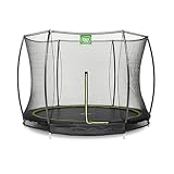 EXIT TOYS Silhouette Bodentrampolin - ø305cm - Rundes Inground Gartentrampolin Outdoor für Kinder - Mit Sicherheitsnetz und Fußschutzsystem - Sicherer Einstieg - Gute Sprungkraft - Schwarz