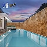 Natürlicher Bambus-Zaun, starker Sichtschutz, Gartenzaun, 130 x 250 cm, ideal für Outdoor-Dekoration, Bambus-Sichtschutz, umweltfreundlich, Gartenbarriere