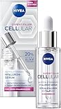 NIVEA Cellular Expert Filler Aufpolsterndes Hyaluron-Serum, leichtes und schnell einziehendes Serum mit purem Hyaluron, Gesichtspflege für geglättete Falten (30 ml)