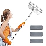 Vllold Glaswischer für,Professionelle Rakel mit Verlängerungsstange | Bad-Accessoires Schaber Mit Reinigungsmopp Für Wände, Spiegel