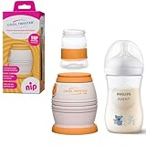 NIP Flaschenkühler Cool Twister Set mit PhilipsAvent NaturalResponse Babyflasche mit Sauger 1M+