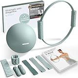 NEOLYMP Pilates Set für Zuhause – Pilates Ball, Pilates Ring & Gewichte – Komplettes Pilates Zubehör Set – inkl. Pilates Bänder, 1kg Hanteln & E-Book – Pilates Essential Kit (Pilates Set | Sky Blue)