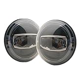 WRIDEX Hauptscheinwerfer Auto für Mazda RX-7 1985 für Miata/7 Zoll LED-Scheinwerfer DRL Bernstein Blinker Autozubehör Frontscheinwerfer