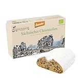Bäckerei Spiegelhauer Demeter Christstollen Bio Stollen 1 kg aus Sachsen Stollen im Präsentkarton ohne Palmöl Stolle