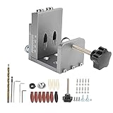 Taschenloch -Jig -Kits, Metallbohrer, Taschen -Pin -Loch -Jig -System -Kits, Aluminiumholzbearbeitungsführer für diagonale Bohrungen und Launen