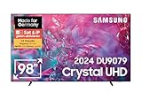 Samsung Crystal UHD 4K DU9079 Fernseher 98 Zoll (249 cm), AI TV mit Gaming-Hub, Motion Xcelerator 120 Hz, Tizen OS, Smart TV, Alexa, Knox Security, 3D Surround Sound & Q-Symphony, KI TV