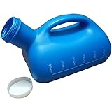 WOOLUCK® Urinflasche für Männer 3000ml, pinkelflasche für männer mit deckel,urinflasche für unterwegs,Krankenhaus,Outdoor, Auto,Camping - blau