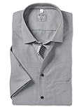 Marvelis Herren Oberhemd Kurzarm Non-Iron-Comfort-Fit,Einfarbig,13 New Kent,Mammut 66,48
