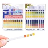 100 Stück PH Teststreifen,PH Wert Teststreifen,Vierfarbiges Säure Basen Teststreifen,Lackmuspapier,Test Basen Säure Wasser,Messbereich (PH 0-14),Streifen Strips für zu Hause,Aquarien,Laboratorien