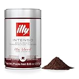 illy Gemahlener Kaffee für Espresso INTENSO, intensive Röstung - 250 g Dose (1er Pack)