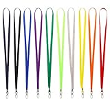 Popuppe 10 Stücke Schlüsselbänder Umhängebänder Nylon Lanyards Schönes Umhängeband Bunt Schlüsselband mit Drehbarem Metallclip für Ausweise