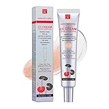 Color Correcting CC Cream mit Centella Asiatica,3 in1 CC Creme Concealer mit voller Deckkraft,SPF 25 Centella Sunscreen Pre-Make-up-Grundierung Aufhellung Teint und Spendet Feuchtigkeit (02# Licht)