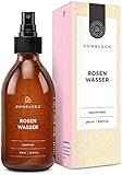 JUNGLÜCK BIO Rosenwasser Spray 250ml - Vegan | Natürliches Gesichtswasser schenkt Haut & Haaren erfrischenden Duft und klärt porentief | Gesichtsreinigung ohne Alkohol für Gesicht, Körper und Haare