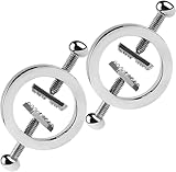 Fetisch Nippelklemmen，Nippelklemme für frauen，Einstellbar Nipple Clamps，Silver Bdsms spielzeug ，Edelstahl Brustwarzenklemmen，Stimulation Erotik SM，für Paare Extrem Sex (Paar)