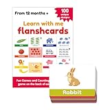 Lernkarten Alphabet | Set mit 100 Lernkarten für Vokabeln | Lernwerkzeuge für und Mädchen ab 1+ Jahren mit interaktiven Aktivitäten für die erste Bildung